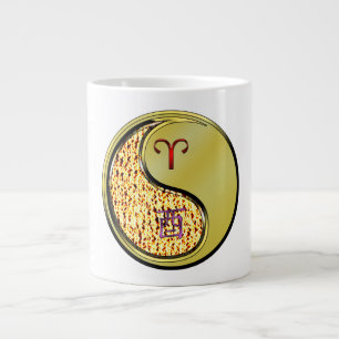Aries & Metal Rooster Large Coffee Mug