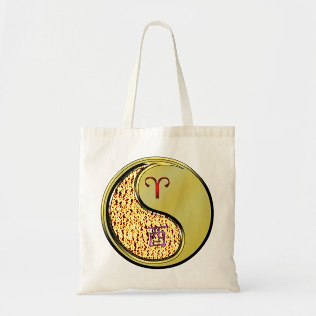 Aries & Metal Rooster Tote Bag (Front)