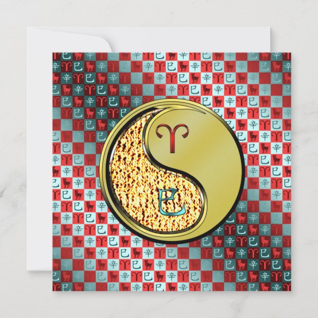 Aries & Metal Snake Card (Front)