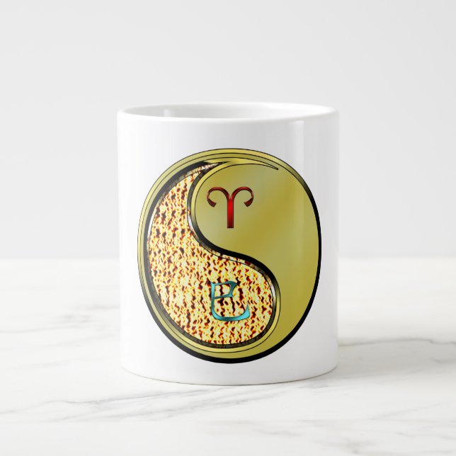 Aries & Metal Snake Large Coffee Mug (Front)