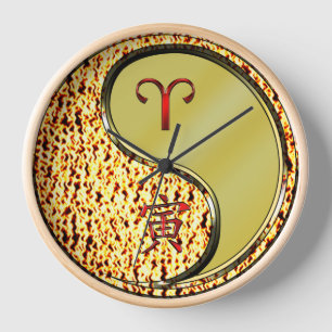 Aries & Metal Tiger Clock