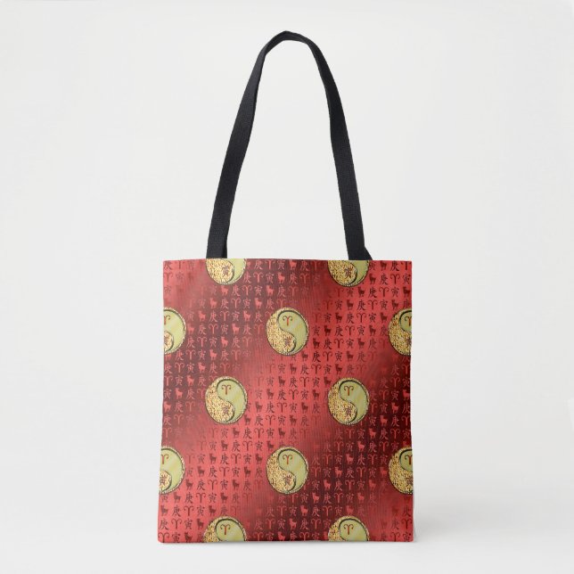 Aries & Metal Tiger Tote Bag (Front)