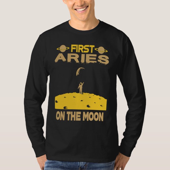 Aries On The Moon T-Shirt (Front)