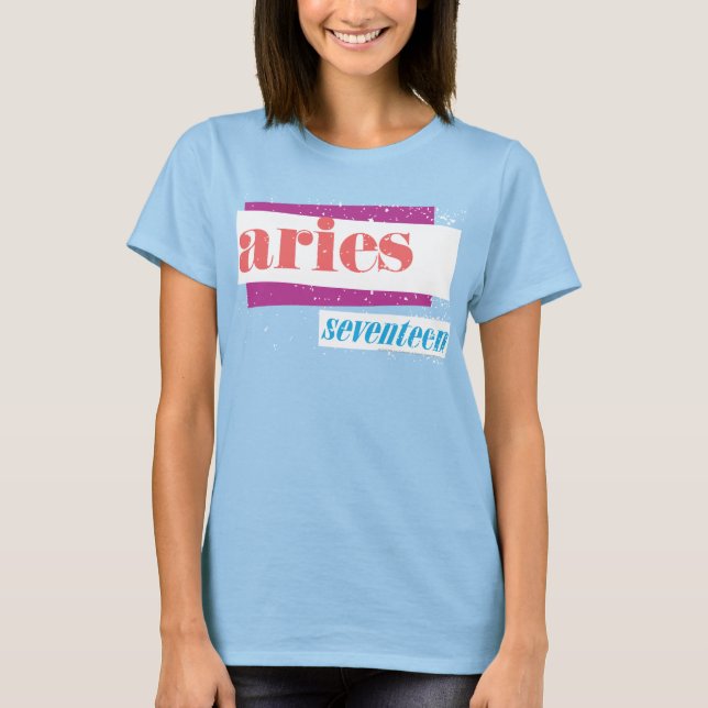 Aries Pink T-Shirt (Front)