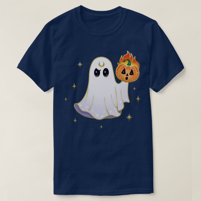 Aries Pumpkin Ghost  T-Shirt (Design Front)