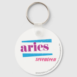 Aries Purple Key Ring