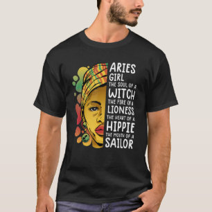 Aries Queen For Women Astrology Zodiac Aries Girl T-Shirt