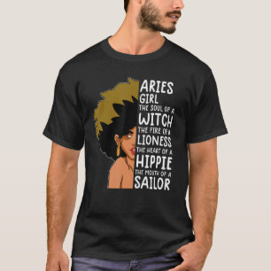 Aries Queen For Women Astrology Zodiac Aries Girl T-Shirt