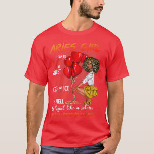 Aries Queen Sweet As Candy Birthday Gift For Black T-Shirt