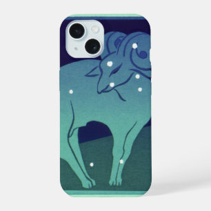 Aries Ram Constellation, Vintage Zodiac Astrology iPhone 15 Case