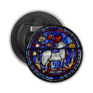 Aries Ram Gothic Stained Glass Windows Opener