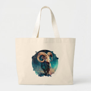 Aries Ram Large Tote Bag