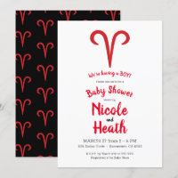 ARIES Ram Red Astrology Zodiac Spring Baby Shower