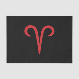 ARIES Ram Red Fire Sign Astrology Zodiac Party Tissue Paper