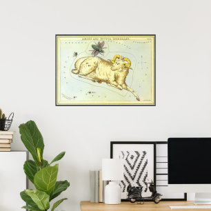 Aries Ram, Vintage Constellation, Urania's Mirror Poster