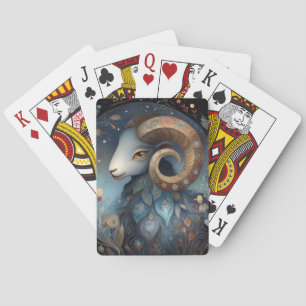 Aries Ram Zodiac Astrology Mystical Birthday Playing Cards