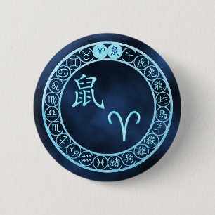 Aries/Rat 6 Cm Round Badge