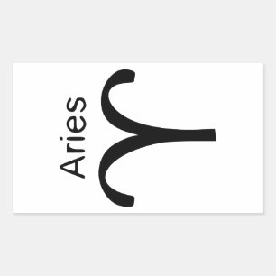 Aries Rectangular Sticker