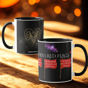 Aries Red Flags Astrology Mug Funny Zodiac Gift
