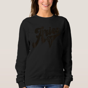 Aries Retro Zodiac Astrology Horoscope Aries Sweatshirt