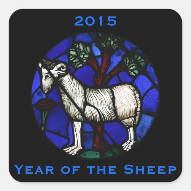 Aries Sheep Ram Zodiac Custom Year Sticker (Front)