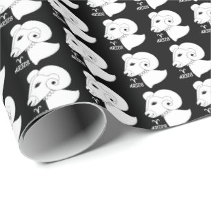 Aries Silhouette Wrapping Paper