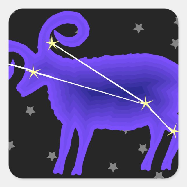 Aries Square Sticker (Front)