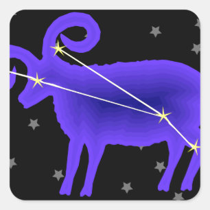 Aries Square Sticker