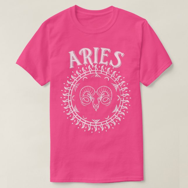Aries Sun Zodiac Sign T-Shirt (Design Front)