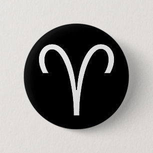 Aries Symbol 6 Cm Round Badge