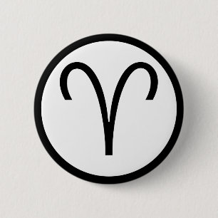 Aries Symbol 6 Cm Round Badge