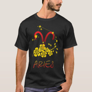 Aries Symbol Birthday Zodiac Pendant Charm April T-Shirt