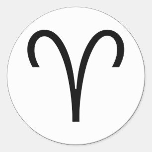 Aries Symbol Classic Round Sticker