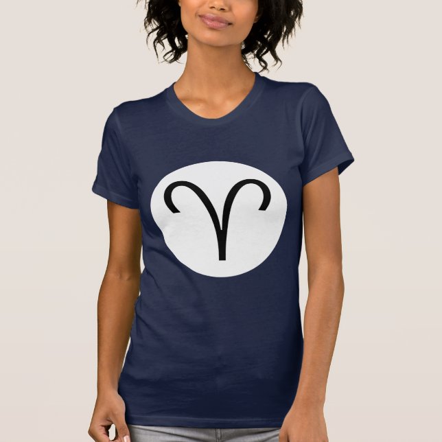 Aries Symbol - Dark Tee - Customised (Front)