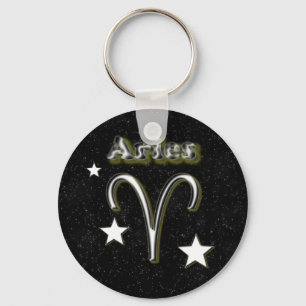 Aries symbol key ring