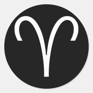 Aries Symbol Ram Zodiac Sign Classic Round Sticker