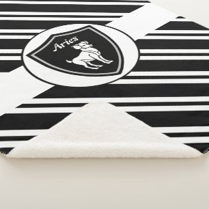 Aries symbol sherpa blanket