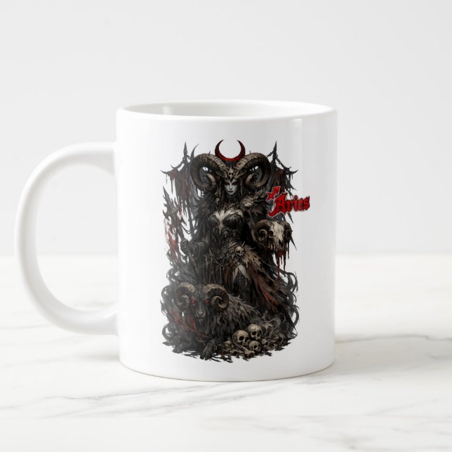  Aries — The Horned Harbinger Large Coffee Mug (Left)