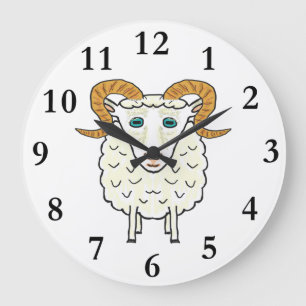 Aries the Ram Large Clock