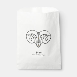 Aries the ram personalised zodiac favour bags