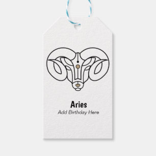 Aries the ram personalized zodiac gift tags