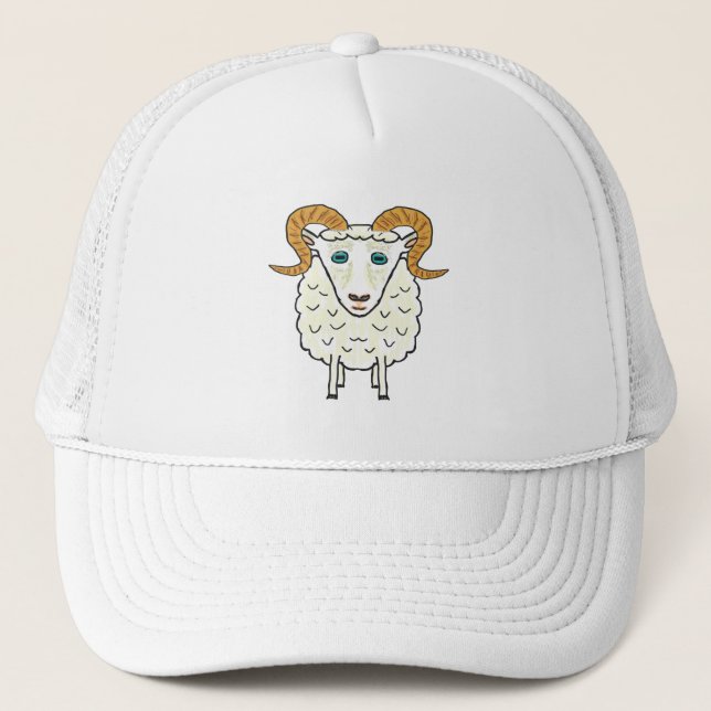 Aries the Ram Trucker Hat (Front)