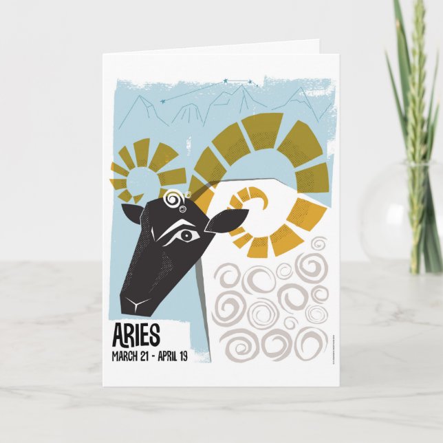 Aries the Ram Zodiac Card (Front)