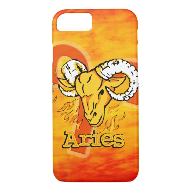 Aries The Ram zodiac fire sign iphone case (Back)