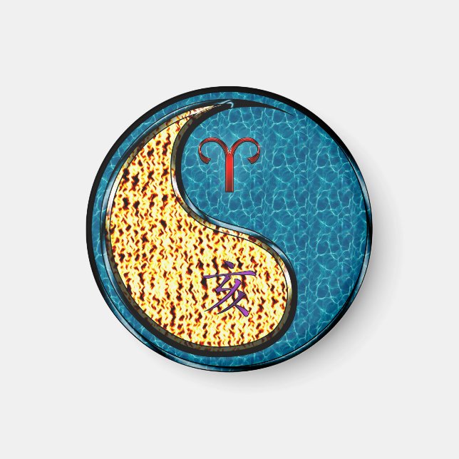 Aries & Water Boar Magnet (Front)