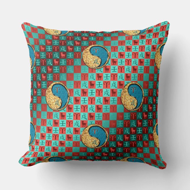Aries & Water Dog Cushion (Front)