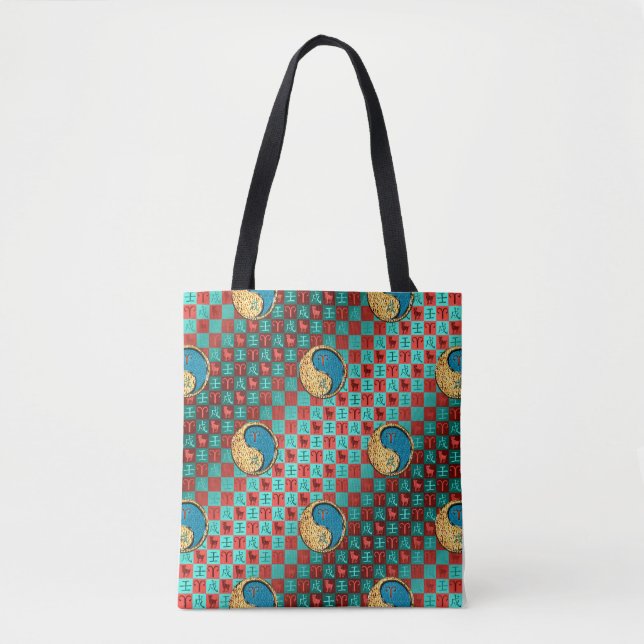 Aries & Water Dog Tote Bag (Front)