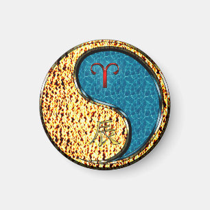 Aries & Water Dragon Magnet