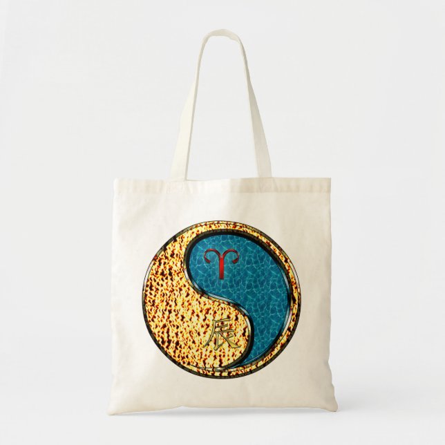Aries & Water Dragon Tote Bag (Front)