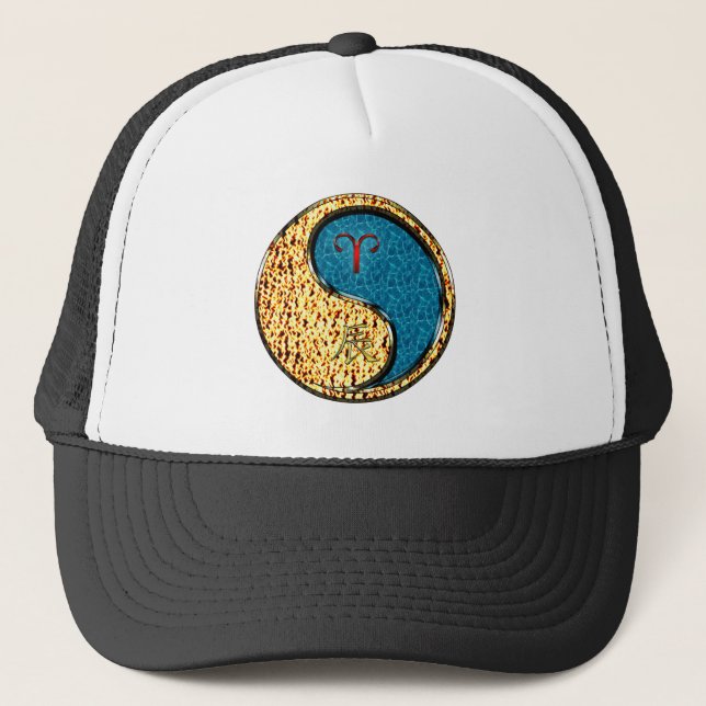 Aries & Water Dragon Trucker Hat (Front)